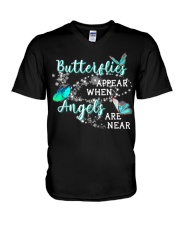 Butterflies V-Neck T-Shirt tile