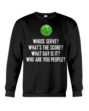 Whose Serve League Pickleball Team Crewneck Sweatshirt tile