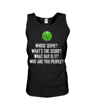 Whose Serve League Pickleball Team Unisex Tank tile