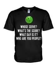 Whose Serve League Pickleball Team V-Neck T-Shirt tile