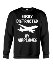 Easily Distracted By Airplanes Crewneck Sweatshirt tile