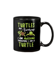 Turtles Are Awesome Therefore Mug tile