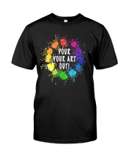 Acrylic Paint Pouring Artist Tshirt Gift Classic T-Shirt front