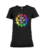 Acrylic Paint Pouring Artist Tshirt Gift Premium Fit Ladies Tee tile