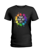 Acrylic Paint Pouring Artist Tshirt Gift Ladies T-Shirt tile