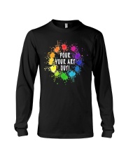 Acrylic Paint Pouring Artist Tshirt Gift Long Sleeve Tee tile