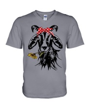 Women's Goats Bandana Farm Ani V-Neck T-Shirt tile