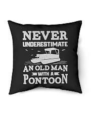 Never Underestimate An Old Man With A Pontoon Indoor Pillow tile
