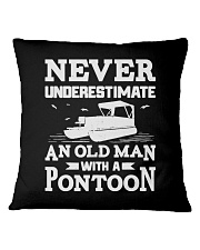 Never Underestimate An Old Man With A Pontoon Square Pillowcase tile