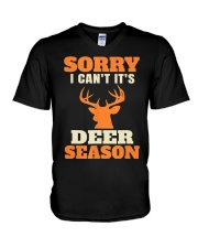 Sorry I Can't It's Deer Hunting V-Neck T-Shirt tile