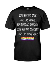 Love Has No Race Love Has No Age LGBT Pride TShirt Classic T-Shirt thumbnail