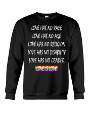 Love Has No Race Love Has No Age LGBT Pride TShirt Crewneck Sweatshirt thumbnail