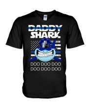 daddy shark V-Neck T-Shirt thumbnail