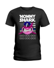 Pink Mommy Shark Ladies T-Shirt front