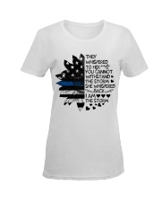 Storm Thin Blue Line Ladies T-Shirt women-premium-crewneck-shirt-front