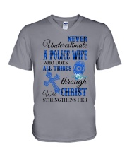 Police Wife V-Neck T-Shirt thumbnail