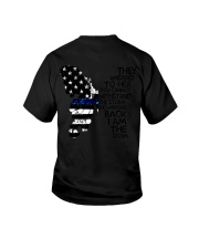 Blue Line Butterfly Storm Youth T-Shirt thumbnail