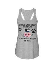 Wine - Cool Husband - Dog Ladies Flowy Tank thumbnail