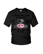 Wine - Cool Husband - Dog Youth T-Shirt thumbnail