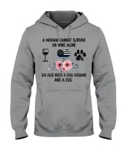 Wine - Cool Husband - Dog Hooded Sweatshirt thumbnail