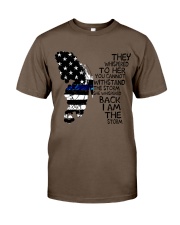 Blue Line Butterfly Storm Classic T-Shirt thumbnail