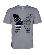 Blue Line Butterfly Storm V-Neck T-Shirt thumbnail
