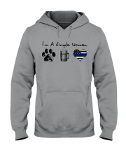 Simple Woman Paw Beer Blue Line Hooded Sweatshirt thumbnail