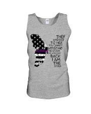 Butterfly Thin Purple Line Unisex Tank thumbnail