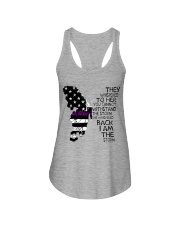 Butterfly Thin Purple Line Ladies Flowy Tank thumbnail