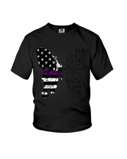 Butterfly Thin Purple Line Youth T-Shirt thumbnail
