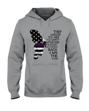 Butterfly Thin Purple Line Hooded Sweatshirt thumbnail