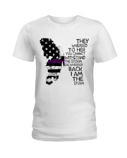 Butterfly Thin Purple Line Ladies T-Shirt front