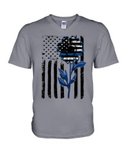 Sunflower blue V-Neck T-Shirt thumbnail