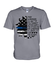 Storm Thin Blue Line sale V-Neck T-Shirt thumbnail