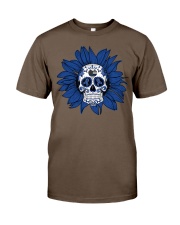 Blue Sugar Skull Classic T-Shirt thumbnail