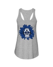 Blue Sugar Skull Ladies Flowy Tank thumbnail