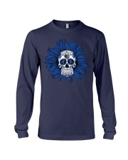 Blue Sugar Skull Long Sleeve Tee thumbnail