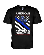Retired Police Officer V-Neck T-Shirt thumbnail