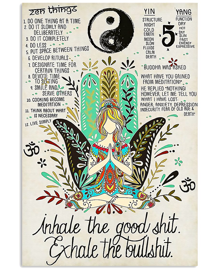 YOGA - INHALE - EXHALE 16x24 Poster