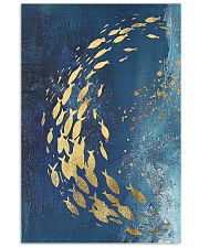 GOLD FISHES OCEAN SEA NAVY BLUE - CANVAS 11x17 Poster front