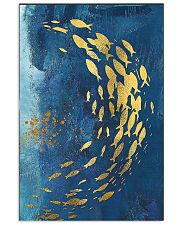 GOLD FISHES OCEAN SEA NAVY BLUE - CANVAS 11x17 Poster front