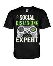 Social distancing expert V-Neck T-Shirt thumbnail
