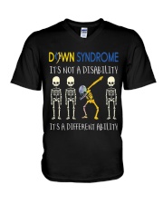 Down Syndrom it's not a disability V-Neck T-Shirt thumbnail