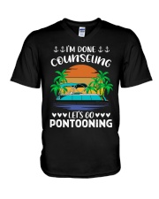 Counseling Pontooning V-Neck T-Shirt tile