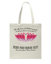 Ballet flamingo dance teacher Tote Bag tile