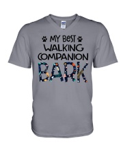 Best walking companion V-Neck T-Shirt tile