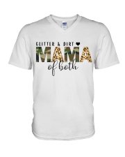 Mama of both V-Neck T-Shirt tile