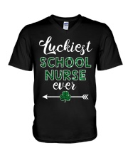 Luckiest School Nurse Ever V-Neck T-Shirt thumbnail