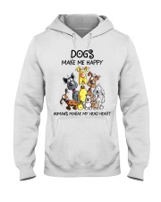 Dogs make me happy Hooded Sweatshirt front