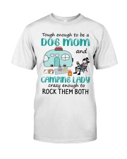 dog mom camping Premium Fit Mens Tee tile